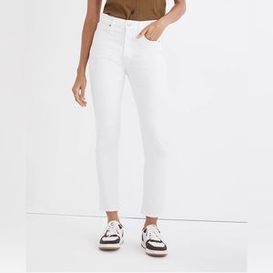 Madewell White Stovepipe Jeans Sz 23